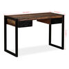 vidaXL Bureau avec 2 tiroirs Bois de r&eacute;cup&eacute;ration massif 120x50x76 cm