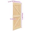 vidaXL Porte NARVIK Naturel 80 x 210 cm Bois de pin massif