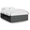 vidaXL Cadre de lit sans matelas gris foncé tissu