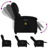vidaXL Fauteuil inclinable de massage électrique noir similicuir