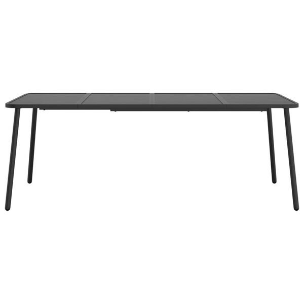 vidaXL Table de jardin anthracite 200x100x71 cm acier
