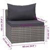 vidaXL Salon de jardin 7 pcs et coussins et oreillers R&eacute;sine tress&eacute;e