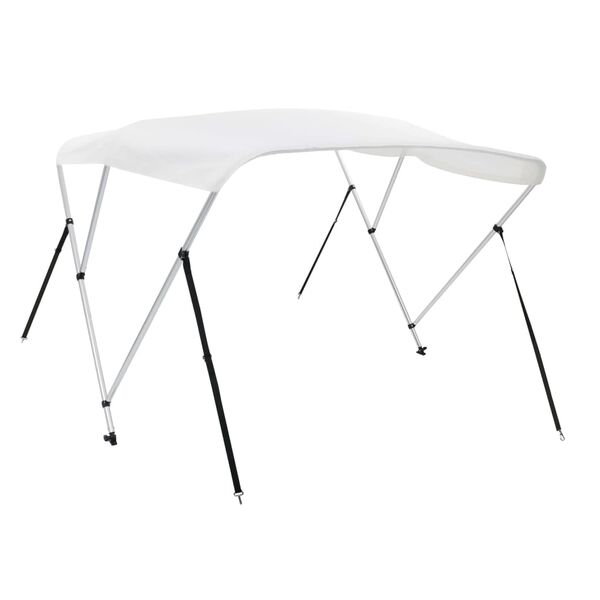 vidaXL Auvent bimini &agrave; 3 arceaux Blanc 183x140x137 cm