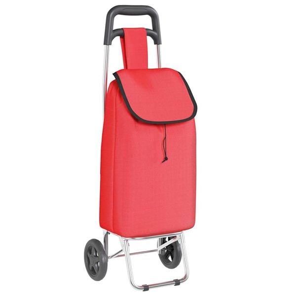 vidaXL Trolley de shopping Rouge 35 x 28 x 92 cm Tissu Oxford