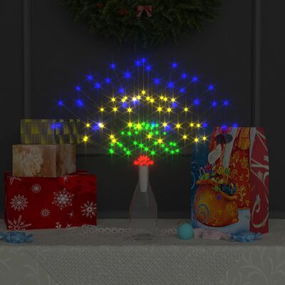 vidaXL Feux d'artifice Noël d'extérieur 2 pcs Multicolore 20cm 280 LED