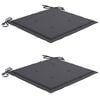 vidaXL Chaises de jardin lot de 2 avec coussins Bois de teck massif