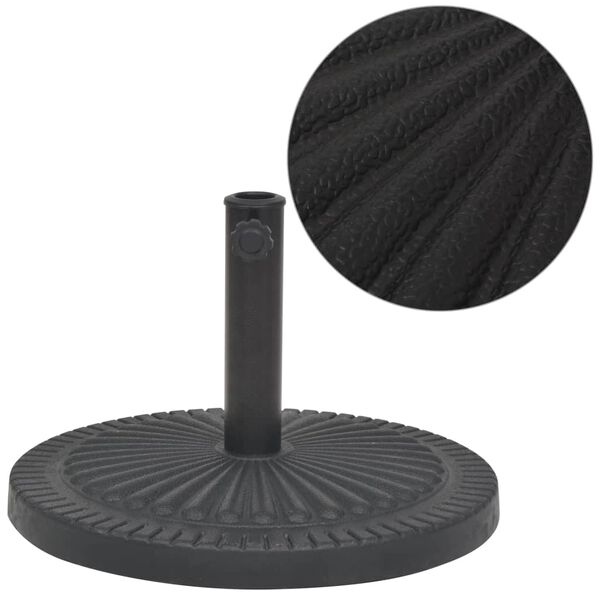 vidaXL Socle de parasol R&eacute;sine Rond Noir 29 kg