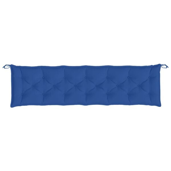 vidaXL Coussin de banc de jardin bleu royal 200x50x7 cm tissu oxford