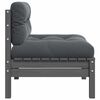 vidaXL Canap&eacute; central de jardin avec coussins anthracite Gris Pin