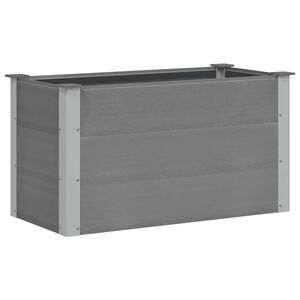 vidaXL Lit sur&eacute;lev&eacute; de jardin WPC 100 x 50 x 54 cm Gris