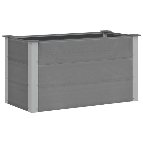 vidaXL Lit sur&eacute;lev&eacute; de jardin WPC 100 x 50 x 54 cm Gris