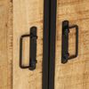 vidaXL Armoire lavabo de salle de bain bois massif de manguier et fer