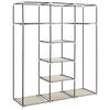 vidaXL Armoire avec compartiments et barres Crème 150x45x175 cm Tissu