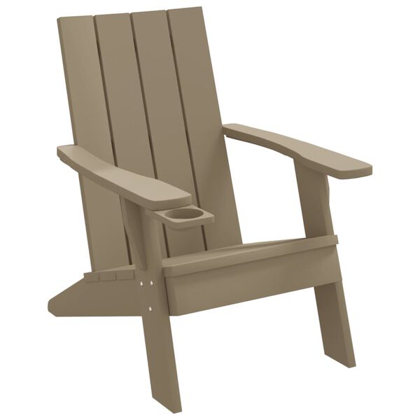 vidaXL Chaise de jardin Adirondack marron clair 75x88,5x89,5 cm PP