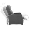 vidaXL Fauteuil inclinable &eacute;lectrique gris clair tissu