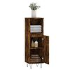 vidaXL Armoire de bain chêne fumé 30x30x100 cm bois d'ingénierie