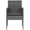vidaXL Ensemble &agrave; manger d'ext&eacute;rieur 5 pcs R&eacute;sine tress&eacute;e Gris