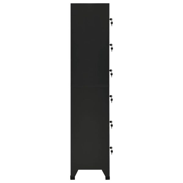 vidaXL Armoire &agrave; casiers Noir 38x40x180 cm Acier