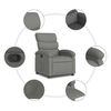 vidaXL Fauteuil inclinable gris fonc&eacute; tissu