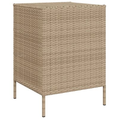 vidaXL Armoire de rangement de jardin beige 55x59x80 cm résine tressée