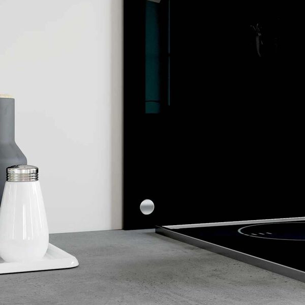 vidaXL Dosseret de cuisine Noir 80x40 cm Verre tremp&eacute;