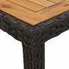 vidaXL Table de jardin 190x90x75 cm R&eacute;sine tress&eacute;e et bois acacia Noir