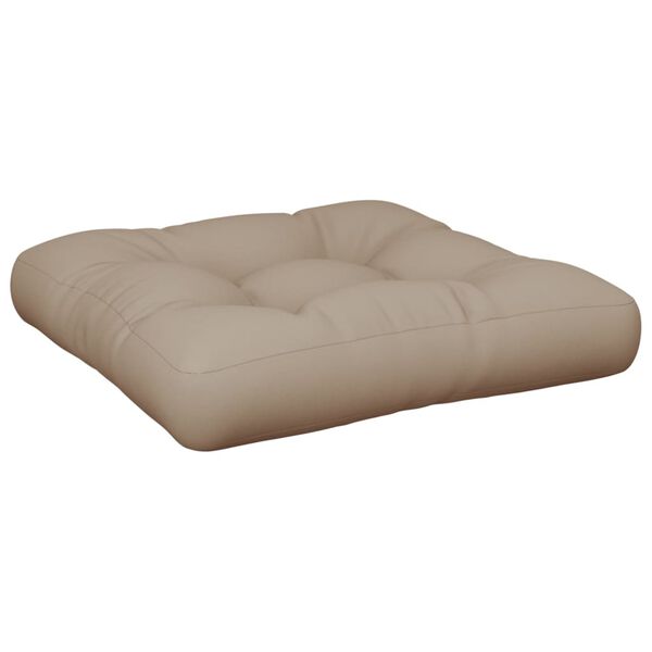 vidaXL Coussin de palette taupe 60x60x12 cm tissu