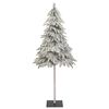 vidaXL Sapin de No&euml;l artificiel 300 LED&boules&neige floqu&eacute;e 180 cm