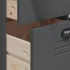 vidaXL Buffet VIKEN gris anthracite 80x40x190 cm bois massif de pin