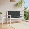 vidaXL Coussins de banc de jardin lot de 2 carreaux noir 120x50x7 cm