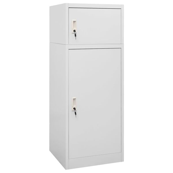 vidaXL Armoire &agrave; selles Gris clair 53x53x140 cm Acier
