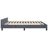 vidaXL Cadre de lit sans matelas gris foncé California velours
