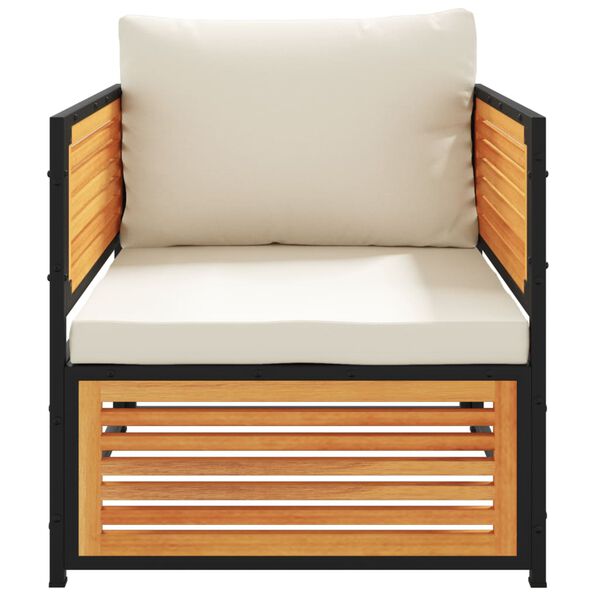 vidaXL Chaise de jardin avec coussins bois massif d'acacia