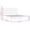 vidaXL Cadre de lit m&eacute;tal sans matelas et t&ecirc;te de lit blanc 150x200 cm