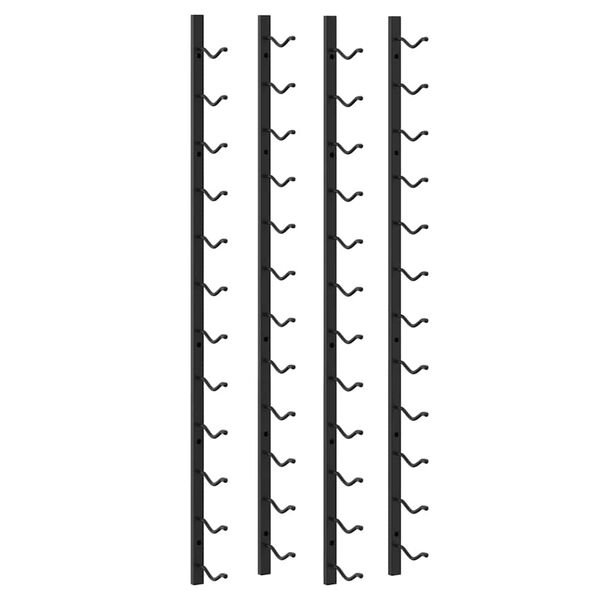 vidaXL Casiers &agrave; bouteilles mural pour 12 bouteilles 2 pcs noir fer