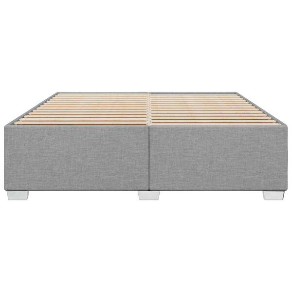 vidaXL Cadre de lit sans matelas gris clair tissu
