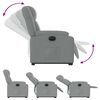 vidaXL Fauteuil inclinable &eacute;lectrique gris clair tissu