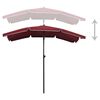 vidaXL Parasol de jardin avec mât 200x130 cm rouge bordeaux