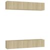 vidaXL Meubles TV 4 pcs Ch&ecirc;ne sonoma 80x30x30 cm Bois d'ing&eacute;nierie