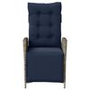 vidaXL Chaises inclinables de jardin lot de 2 et repose-pied rotin