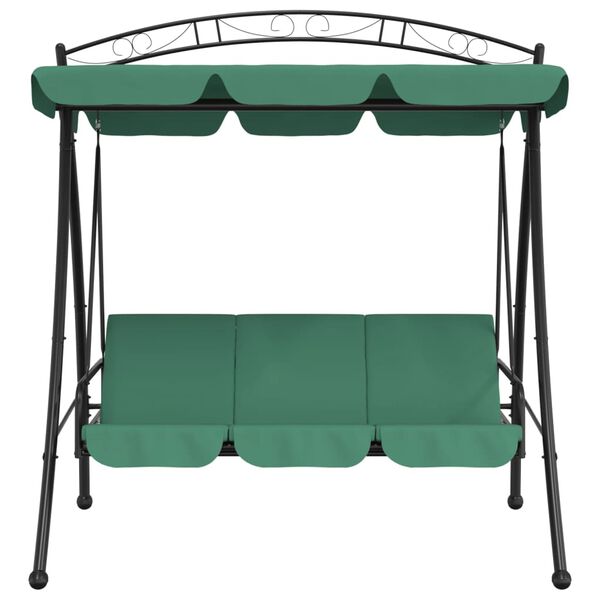 vidaXL Balancelle de jardin avec auvent vert 198 cm tissu et acier