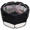 vidaXL Parc pliable pour chien avec sac de transport Noir 125x125x61cm