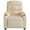 vidaXL Fauteuil inclinable de massage électrique crème tissu