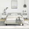 vidaXL Cadre de lit sans matelas gris clair double XL velours