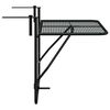 vidaXL Table de balcon Noir 60x40 cm Acier