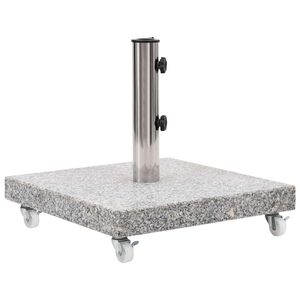 vidaXL Socle de parasol Granite 30 kg Carr&eacute; Gris