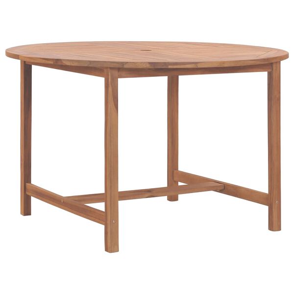 vidaXL Table de salle &agrave; manger de jardin &Oslash;110x75cm Bois massif de teck