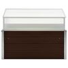 vidaXL Serre Marron 100 x 100 x 85 cm Acier galvanisé