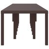 vidaXL Table de jardin pour repas Marron 400 x 100 x 73 cm polyrotin