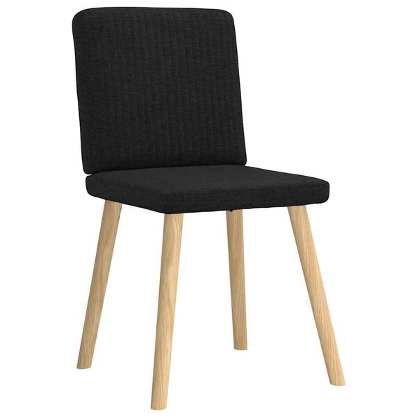 vidaXL Chaises &agrave; manger lot de 4 noir tissu